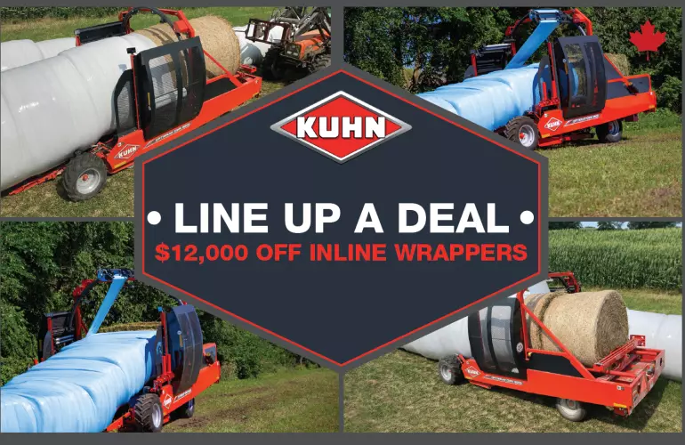 2026 Line Up A Deal inline bale wrapper coupon savings