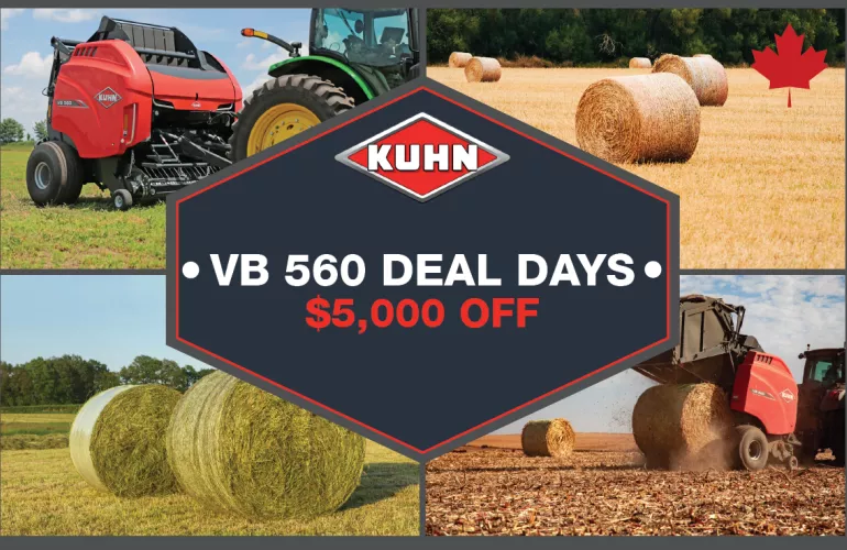 KUHN VB 560 Deal Days round baler coupon savings program