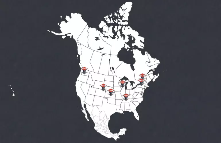 Kuhn North America Parts Distribution Center Map