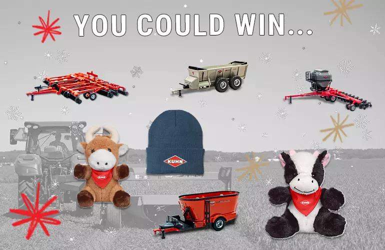 Collage showing prizes that can be won by entering coloring contest. 