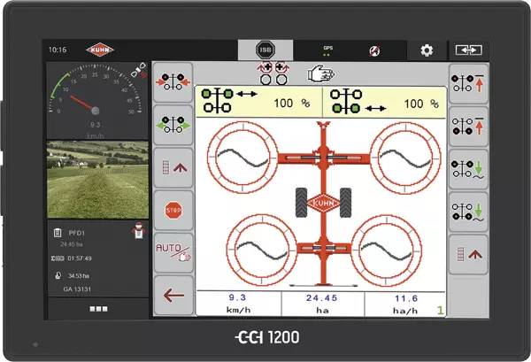 CCI 1200 terminal MaxiView functionality with large size display for greater comfort