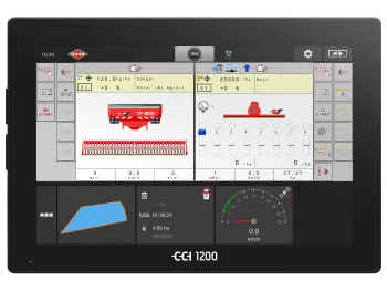 CCI 1200 terminal displaying simultaneously different information on an anti-glare user-friendly screen