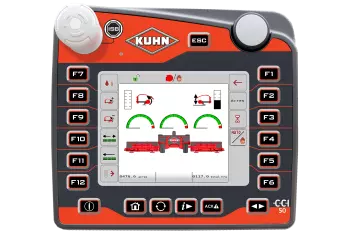 CCI 50 terminal displaying information on a touch-sensitive and intuitive interface