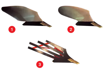 Options photos: H4, N and VP Moldboard.