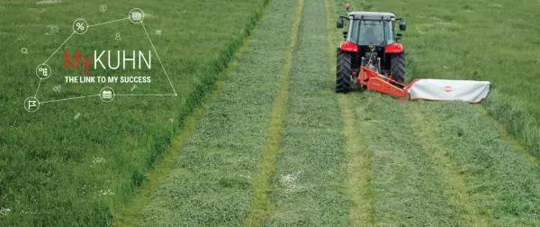 MyKUHN Homepage Banner with a KUHN GMD 24 Mower